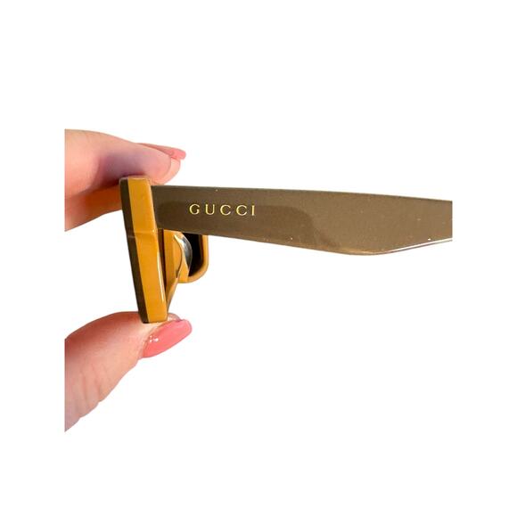 Gucci NWT GG1616 Browline Men’s Sunglasses in Brown - Picture 10 of 16